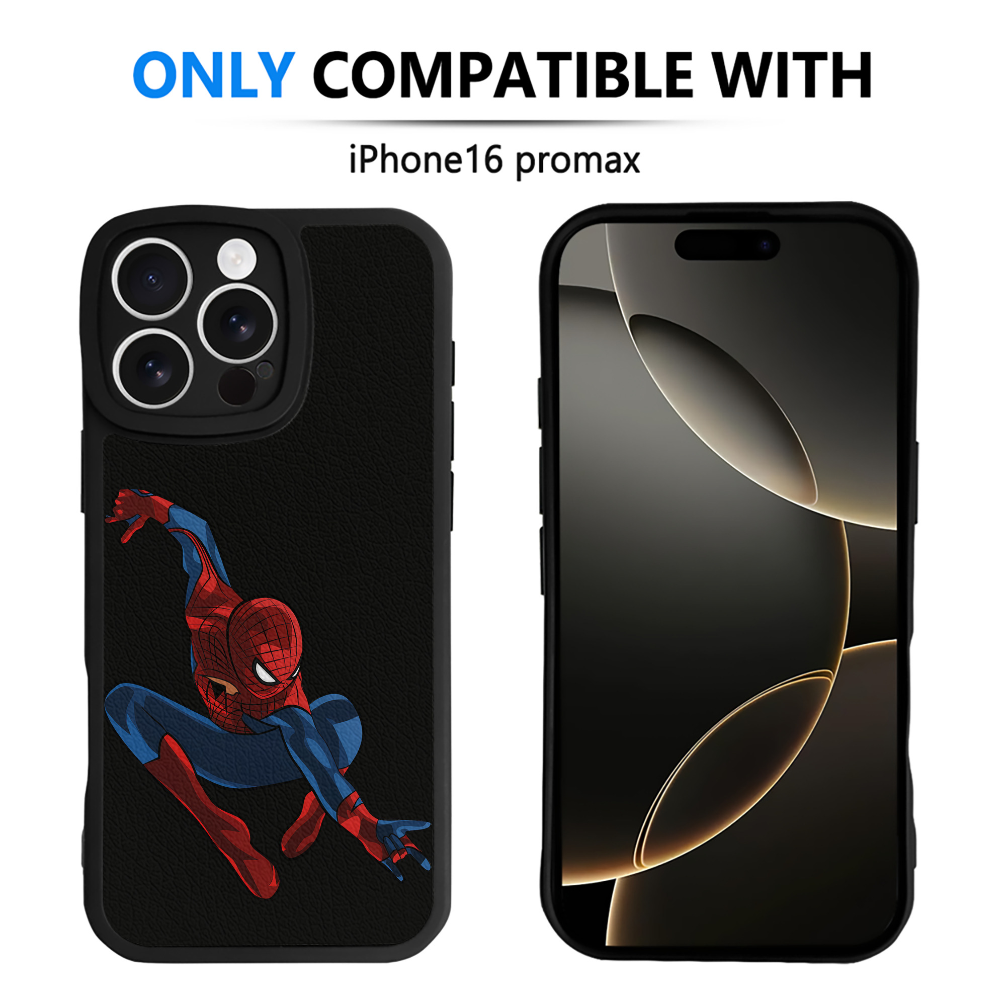 Spider Man スパイダーマン 【iPhone 16シリーズ対応】シリコンスマホケース（レザー調） 材質：シリコン